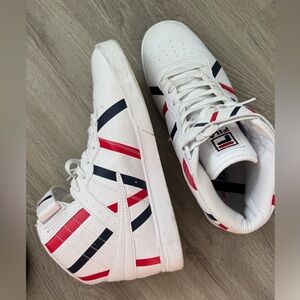 Fila Men's White, Red, and Blue Athletic Shoes